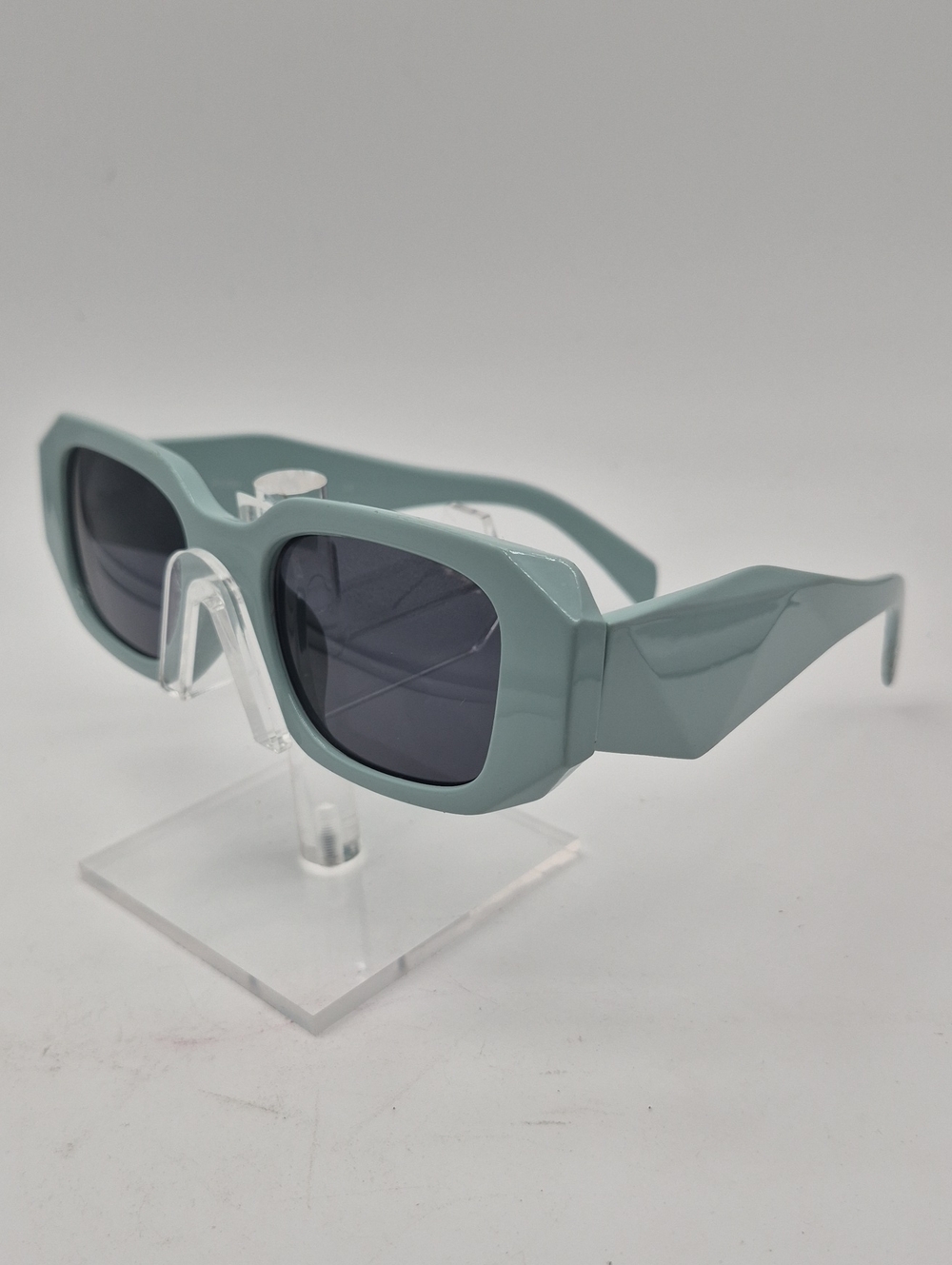 Modern Chunky Square Sunglasses - Sage Green